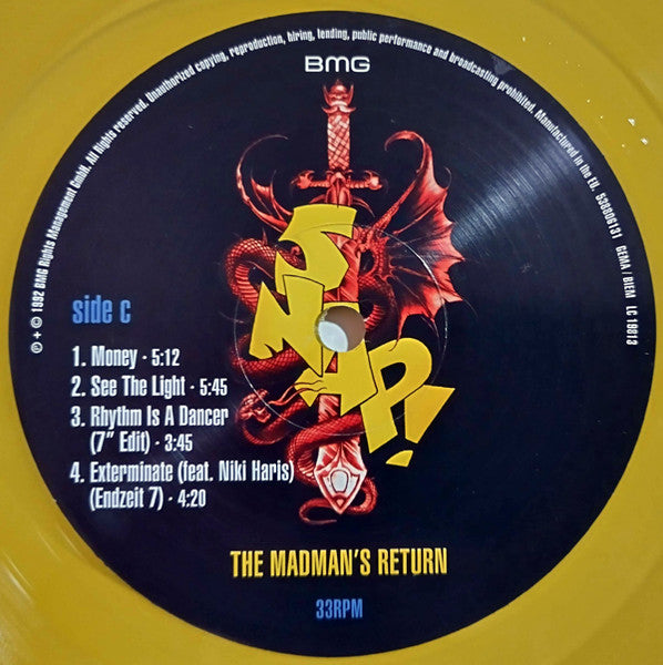 Snap! – The Madman's Return   , 2LP , 30th Anniversary Edition,RED + YELLOW vinyl