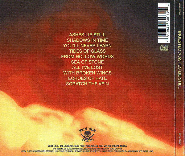 Ingested – Ashes Lie Still   ,  CD , Digipack