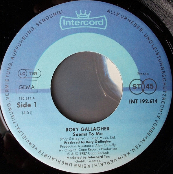 Rory Gallagher ‎– Defender     ,   + extra Vinyl, 7", 45 RPM