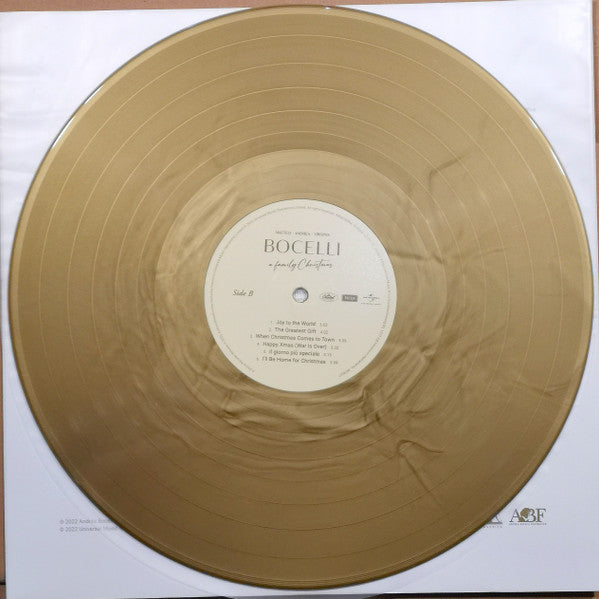 Andrea* • Matteo* • Virginia Bocelli – A Family Christmas, Limited Edition, Gold Vinyl