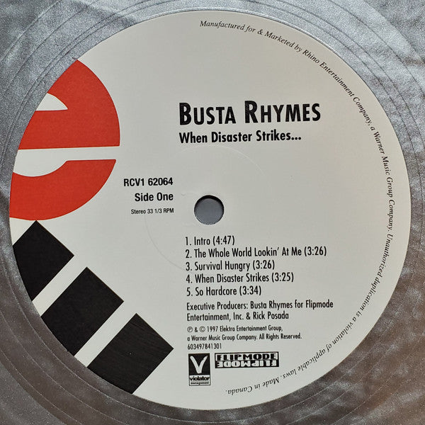 Busta Rhymes – When Disaster Strikes..., 2xLP, Silver, 25th Anniversary