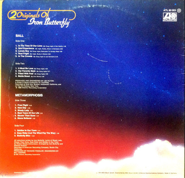 Iron Butterfly – 2 Originals Of Iron Butterfly, 2xLP, Gatefold