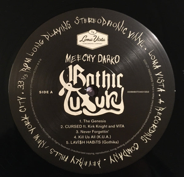 Meechy Darko – Gothic Luxury   ,  2LP , side 4 Etched