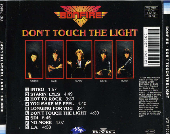 Bonfire – Don't Touch The Light