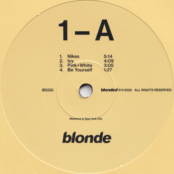Frank Ocean – Blonde   ,  2 LP , Gatefold , poster