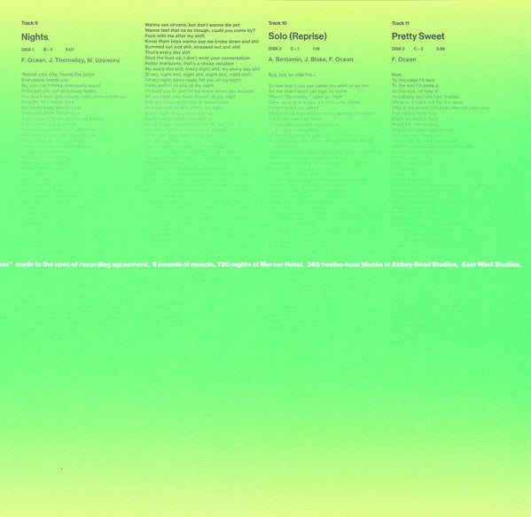 Frank Ocean – Blonde   ,  2 LP , Gatefold , poster