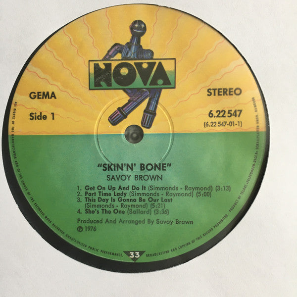 Savoy Brown ‎– Skin 'N' Bone