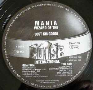 Mania  ‎– Wizard Of The Lost Kingdom
