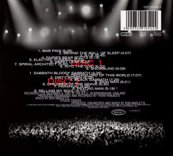 Black Sabbath – Reunion   ,  2 x CD, Limited Edition, DigiPak