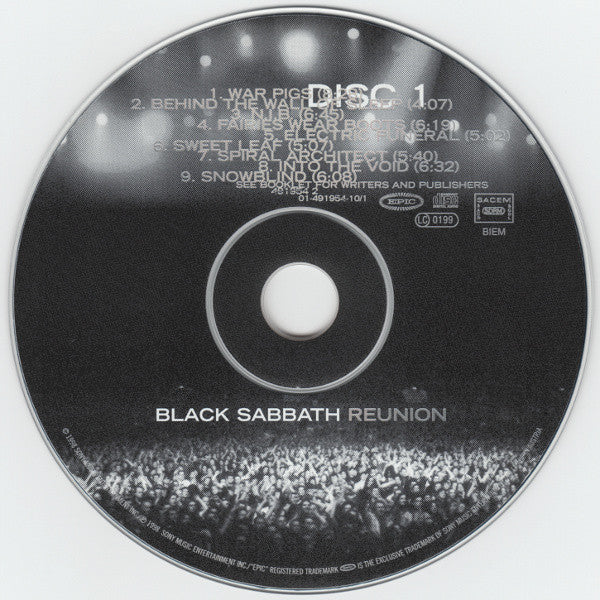 Black Sabbath – Reunion   ,  2 x CD, Limited Edition, DigiPak