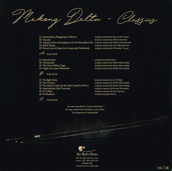 Mekong Delta – Classics, LP, Clear Vinyl, LP, Single Sided, Clear, Limited Edition, Numbered