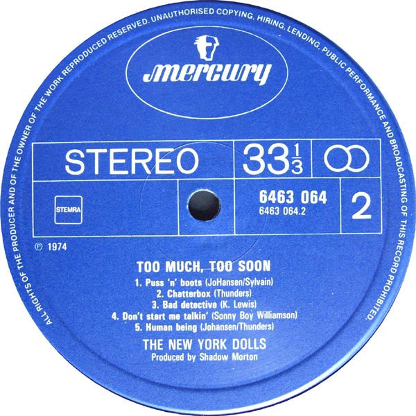 New York Dolls – Too Much Too Soon