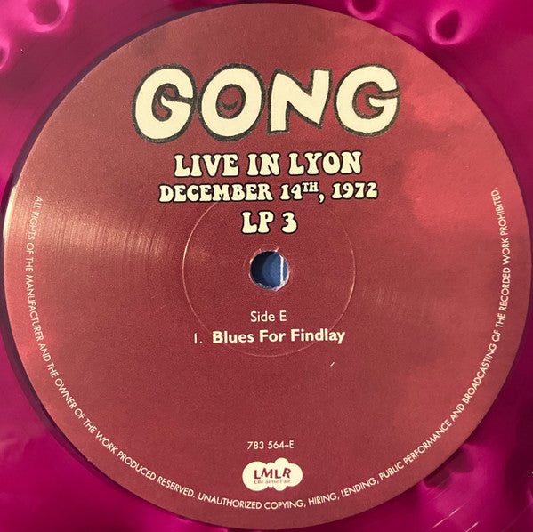 Gong ‎– Live In Lyon December 14th, 1972   , 3LP , colour vinyl , RDS