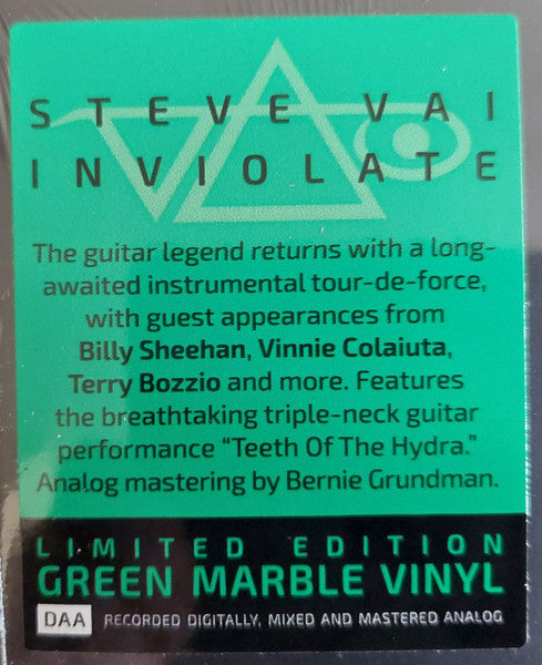 Steve Vai – Inviolate  ,  Limited Edition, Green Marble