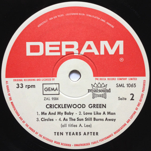 Ten Years After ‎– Cricklewood Green   ,  Gatefold
