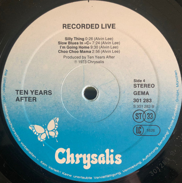 Ten Years After – Recorded Live      , 2LP , gatefold