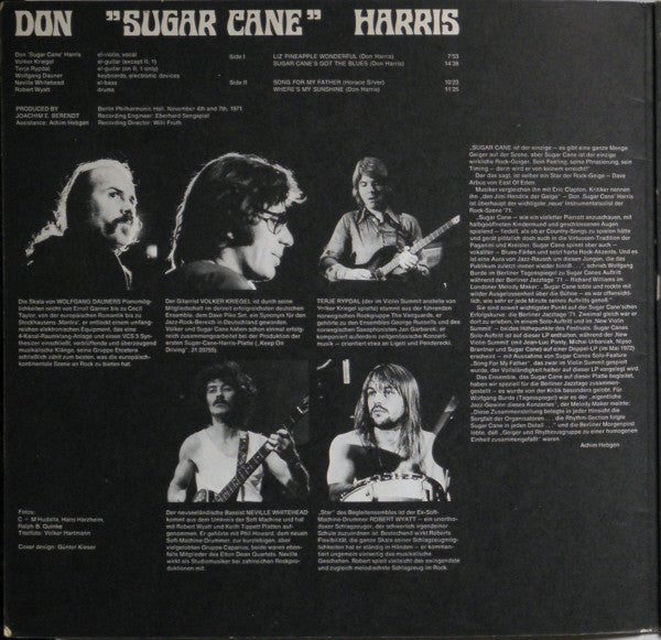 Don "Sugar Cane" Harris* ‎– Sugar Cane's Got The Blues  , Gatefold