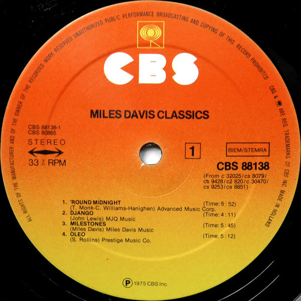Miles Davis – Classics, 2xLP, Gatefold
