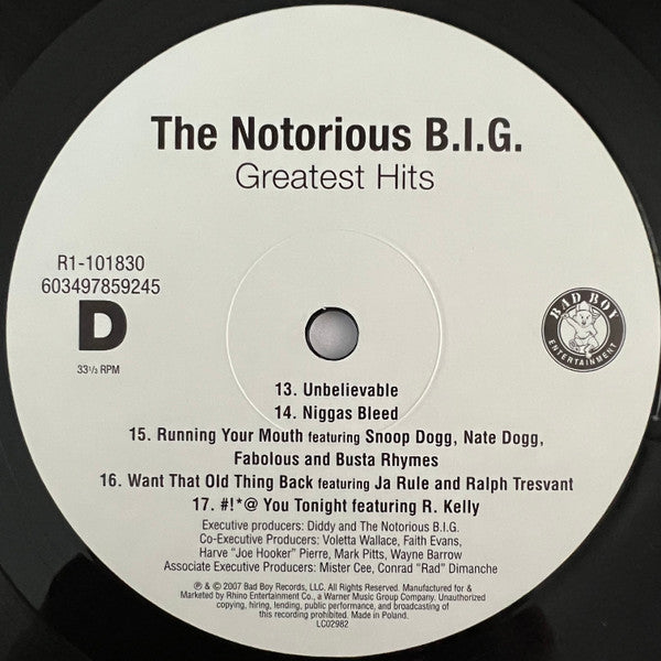 The Notorious B.I.G.* – Greatest Hits  ,  2 LP