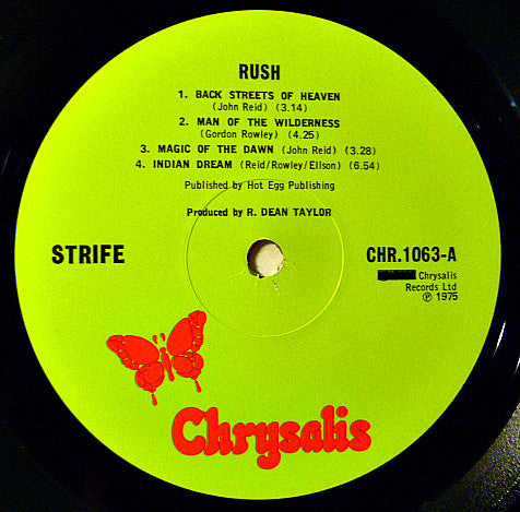 Strife  – Rush    ,  1 press , UK