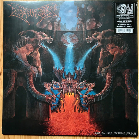 Dismember – Like An Ever Flowing Stream, Cyan / Black Marbled [Transparent]