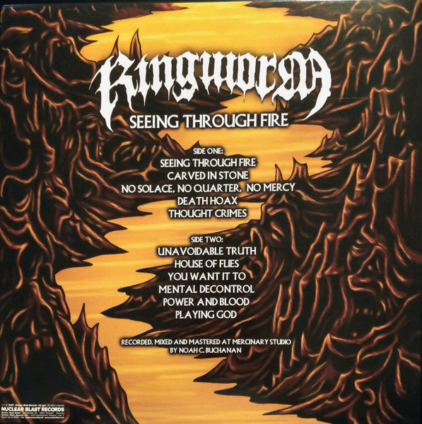 Ringworm – Seeing Through Fire, Limited Edition, Red In Orange W/ Red & Magenta Splatter