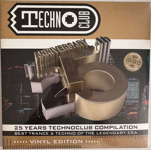 Various – 25 Years Technoclub Compilation - 2xLP, Golden Marbled Translucent +Silver Marbled Translucent Vinyl