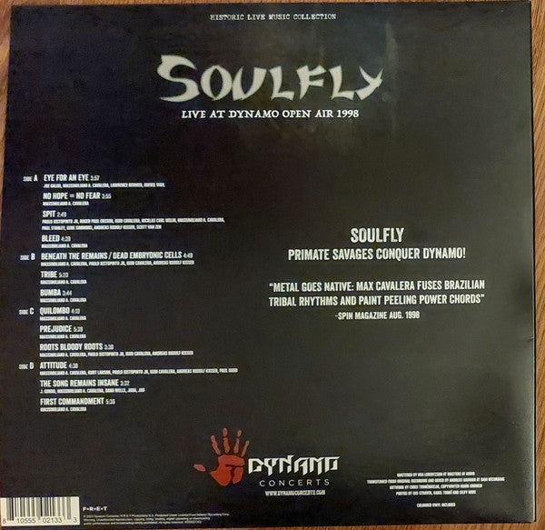 Soulfly – Live At Dynamo Open Air 1998  ,  	 2 LP,  Limited Edition, Green Yellow Marbled