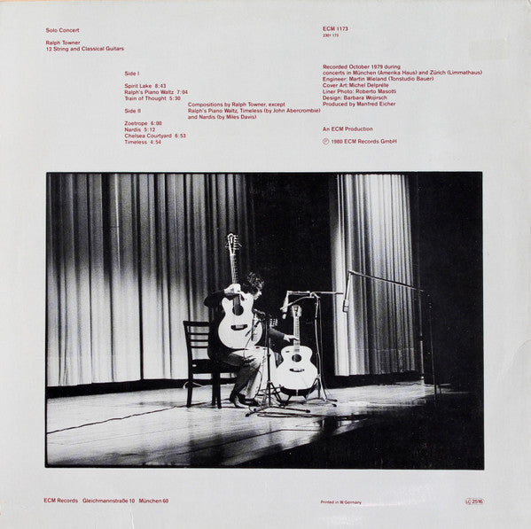 Ralph Towner ‎– Solo Concert    ,  ECM
