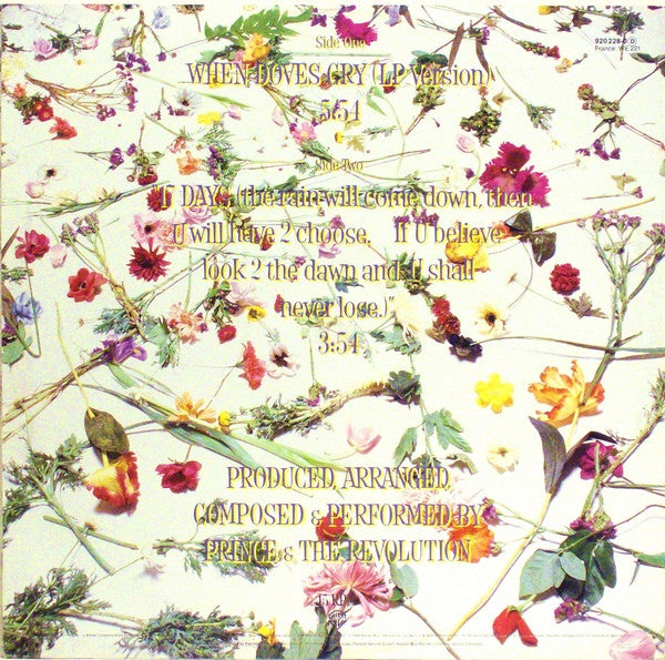 Prince And The Revolution – When Doves Cry  ,  12", 45 RPM, Single