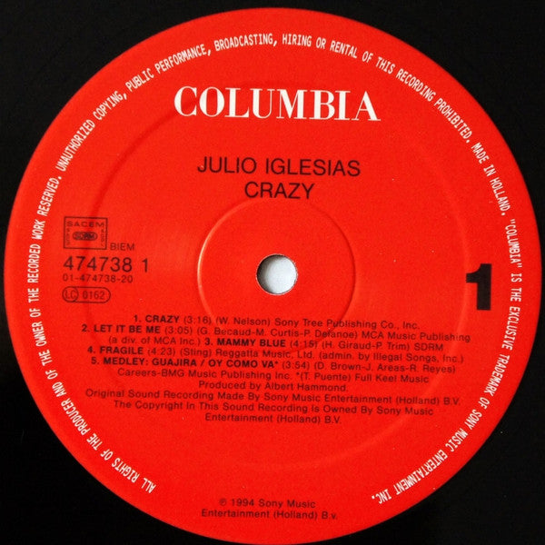 Julio Iglesias ‎– Crazy