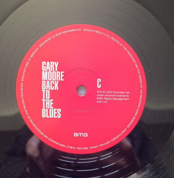 Gary Moore – Back To The Blues   ,  2LP , Gatefold