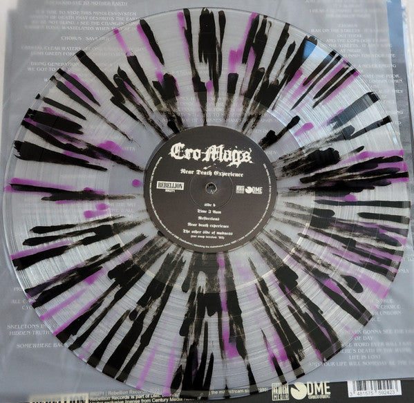 Cro-Mags – Near Death Experience  ,  Clear With Black And Purple Splatter