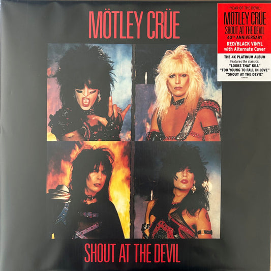 Mötley Crüe – Shout At The Devil   ,   Red/Black, Alternate Cover Art, 40th Anniversary
