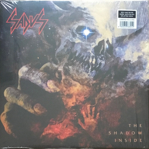 Sadus – The Shadow Inside, Limited Edition, Red And Silver Swirl With Black Splatter