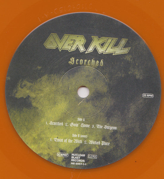 Overkill – Scorched   , 2LP , Gatefold orange vinyl