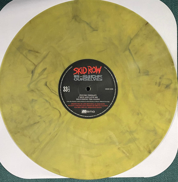 Skid Row – B-Side Ourselves, 	 Vinyl, 12", 33 ⅓ RPM, EP, Record Store Day, Limited Edition, Reissue, Stereo, 180 gram, Yellow & Black Marble