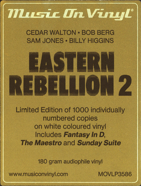 Cedar Walton ･ Bob Berg ･ Sam Jones ･ Billy Higgins – Eastern Rebellion 2 ,   Limited Edition, Numbered 000764, White