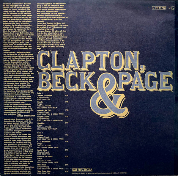 Clapton*, Beck* & Page* – Clapton, Beck & Page