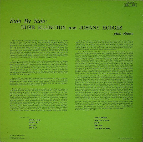 Duke Ellington And Johnny Hodges – Side By Side