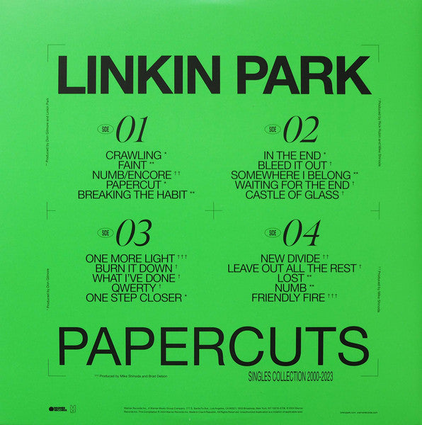 Linkin Park – Papercuts   ,  2LP , Gatefold