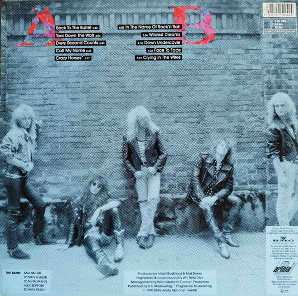 Mat Sinner ‎– Back To The Bullet    ,,   1 Press German