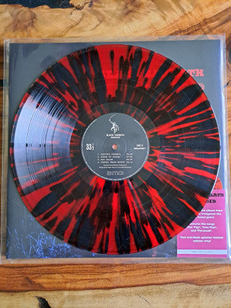 Black Sabbath – Paranoid   ,   Record Store Day, Limited Edition,  Red With Black Splatter  ,  Gatefold