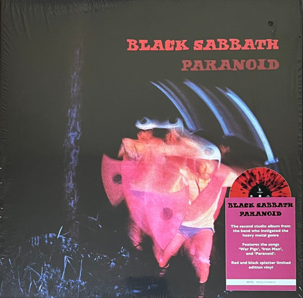 Black Sabbath – Paranoid   ,   Record Store Day, Limited Edition,  Red With Black Splatter  ,  Gatefold