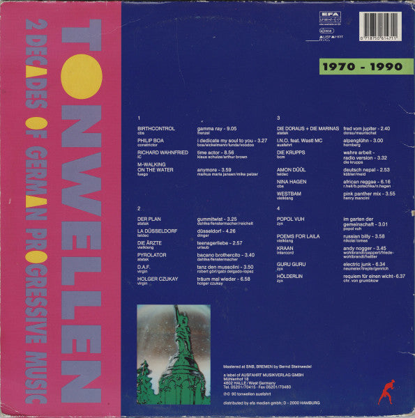 Tonwellen 1970 - 1990 (2 Decades Of German Progressive Music)   2LP , gatefold