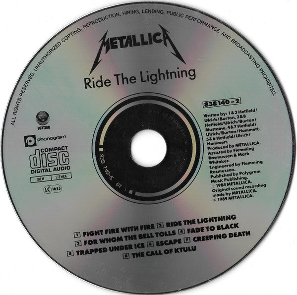 Metallica – Ride The Lightning