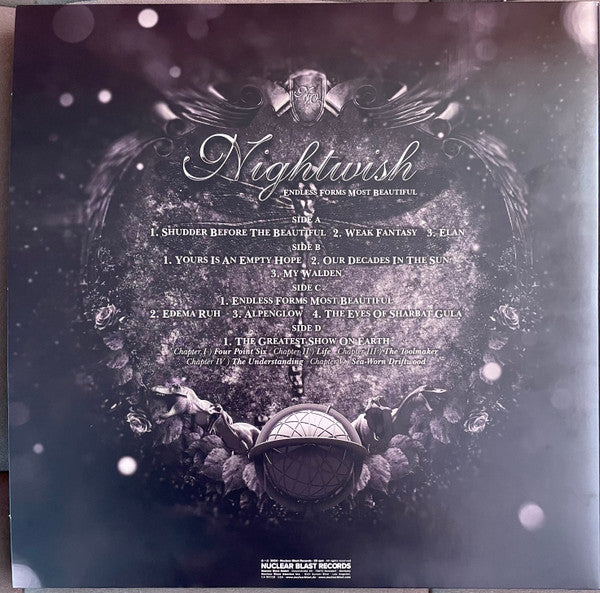 Nightwish ‎– Endless Forms Most Beautiful   , 2LP , Gatefold , Clear w/Gold & Black Splatter