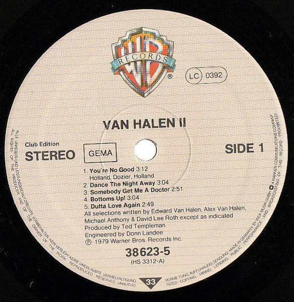 Van Halen – Van Halen II,  Club Edition