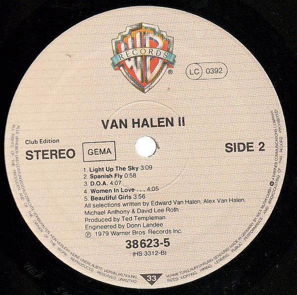 Van Halen – Van Halen II,  Club Edition