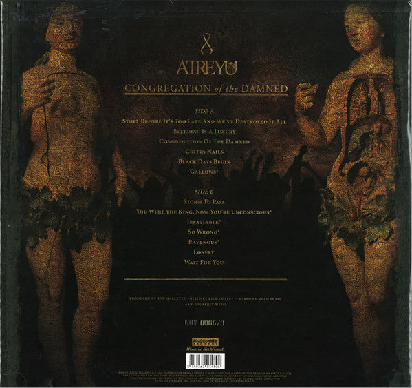 Atreyu – Congregation Of The Damned  , Gatefold , Limited Edition, Numbered, Gold, 180 Gram